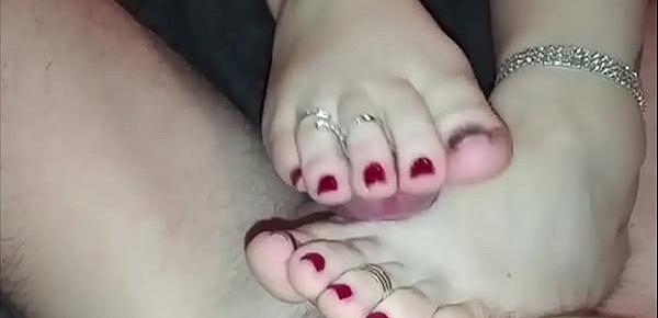  Awesome Footjob By Newly Married Wife